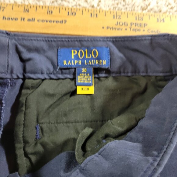 Polo Ralph Lauren Pants Boy's 20 Navy Blue Chino Preppy Chino Red Pony - Picture 3 of 7